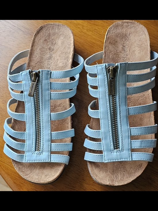 Shoes - BearPaw Aqua Blue Gladiator,  slip on Sandals Size 8.